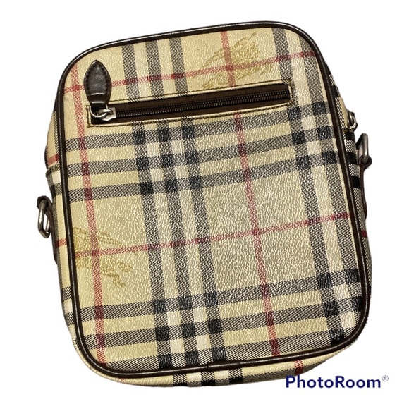 Vintage Burberry Burberrys nova check leather authentic missing strap crossbody - Picture 6 of 8